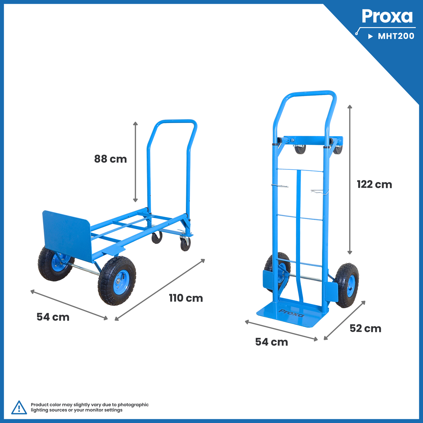 Proxa Steel 2 in 1 Multi Hand Truck 200Kg PXA-MHT200