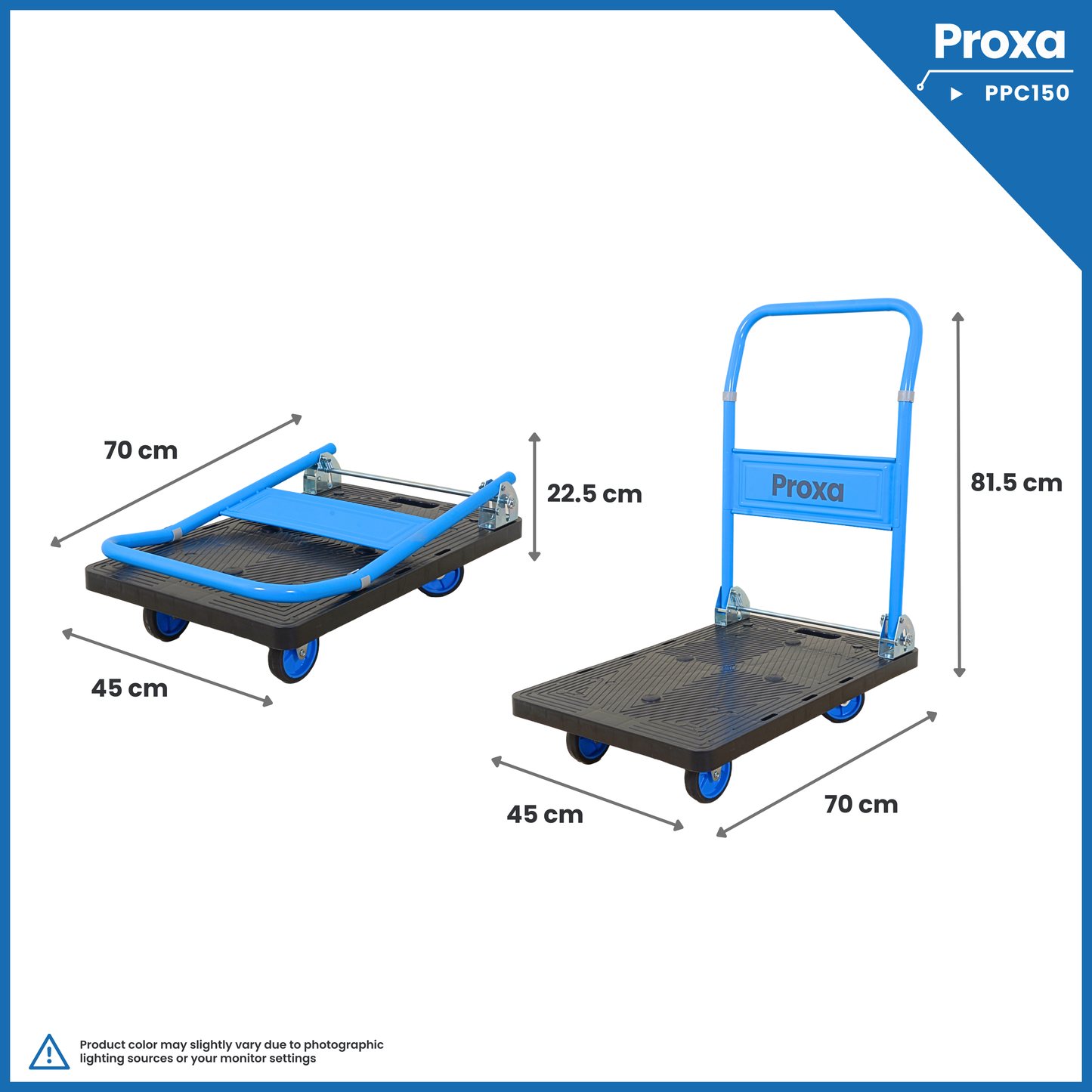 Proxa Folding Platform Trolley 150Kg PXA-PPC150