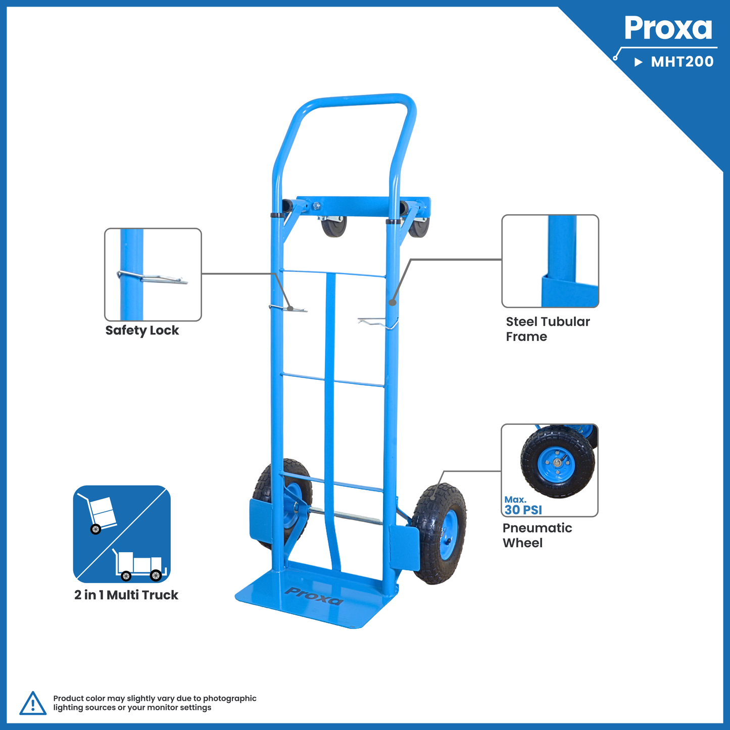 Proxa Steel 2 in 1 Multi Hand Truck 200Kg PXA-MHT200